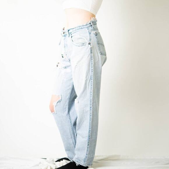 Vintage 90s THRASHED Ripped Distressed Levi Silvertab Baggy Jeans - Picture 5 of 12